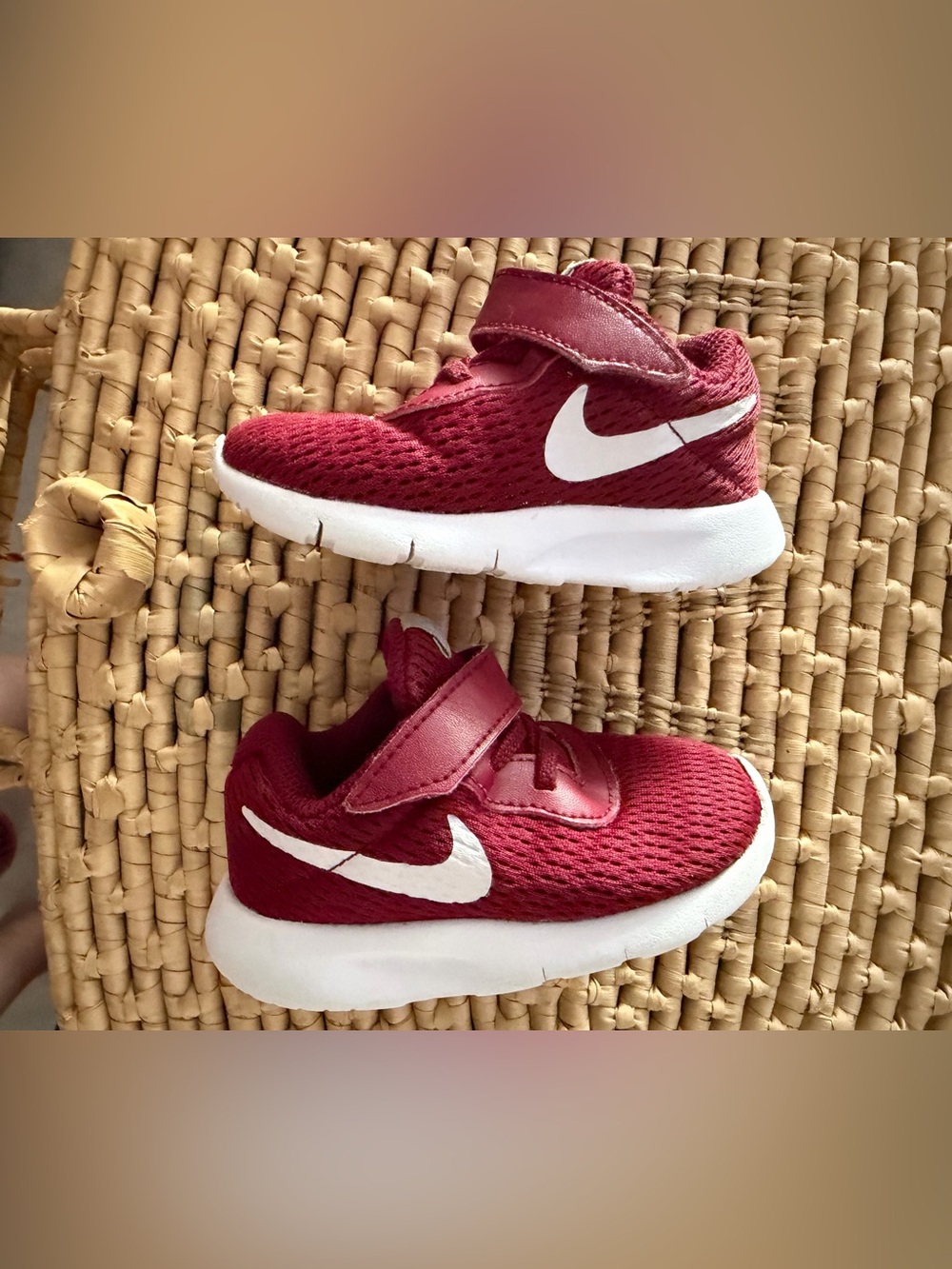 Nike Toddler Shoes Size 5C Burgundy Sneakers EU 21 11cm Velcro strap